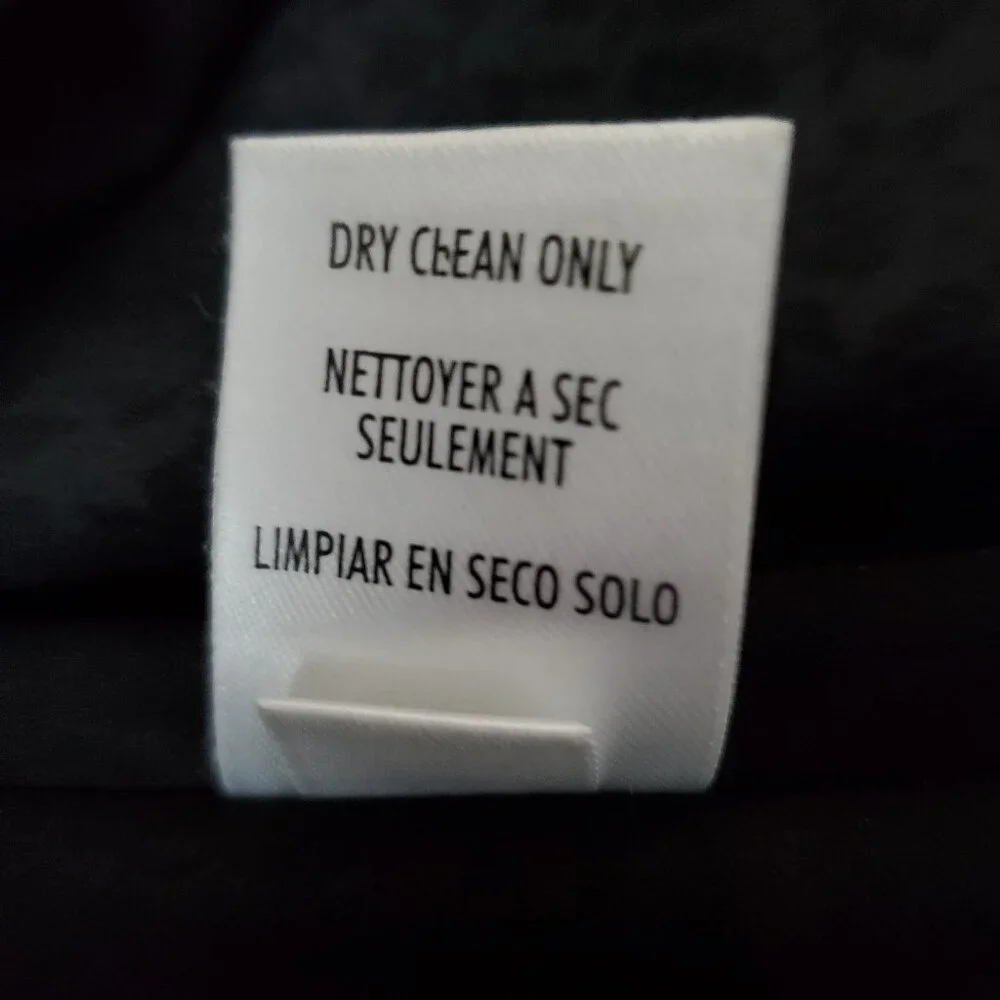 Casual Corner Dress Black Floral Size 8 Size Zip Lined - Picture 10 of 13